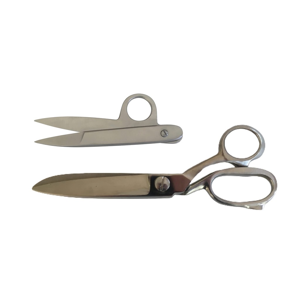 Tailor Scissors & Thread Nippers Set 8" Heavy Duty Shears & 4.5" Nippers Sewing