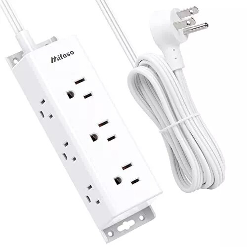 Surge Protector Power Strip - 9 Widely Spaced lti Outlets, Wall Mount, 3 Side