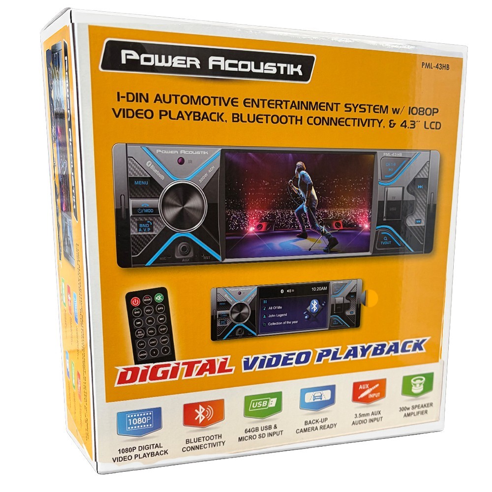 4.3" LCD PML-43HB Bluetooth AM/FM Radio Car Stereo for 1982-1989 Chevy S-10