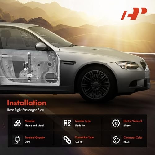 Power Window Regulator without Motor Replacement for BMW Rear Passenger Side