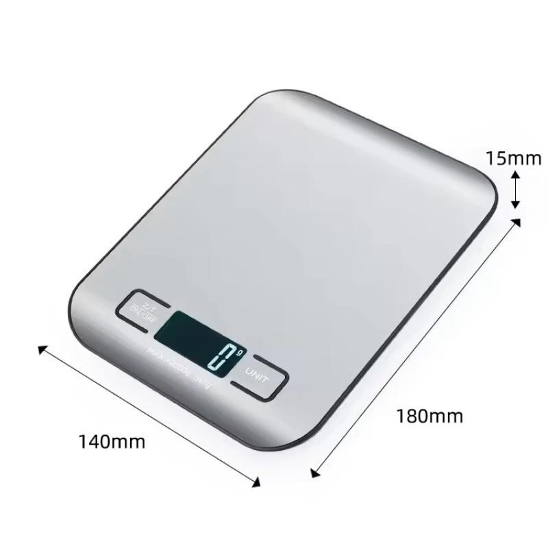 Kitchen Digital Scale LED Display 5kg/1g Stainless Steel Panel Electronic Scales