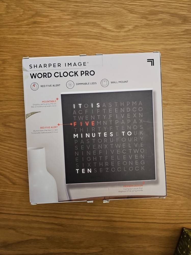 Sharper Image LED Word Clock Pro