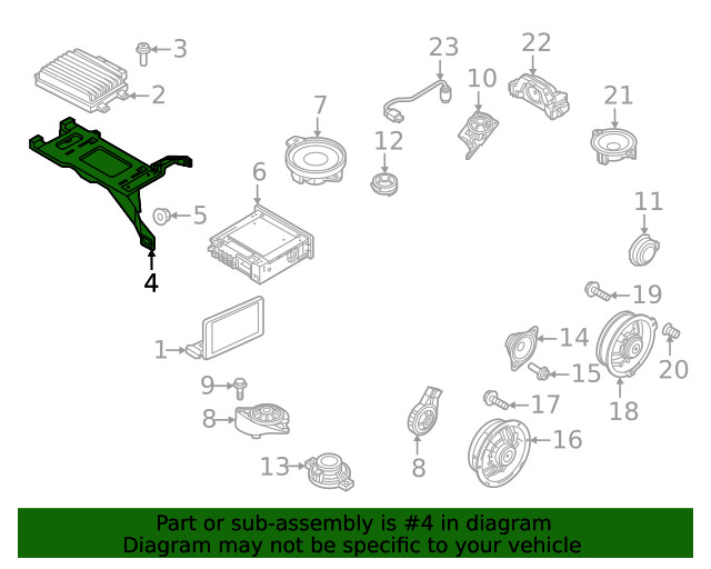 Genuine Audi Bracket 8W6-907-456