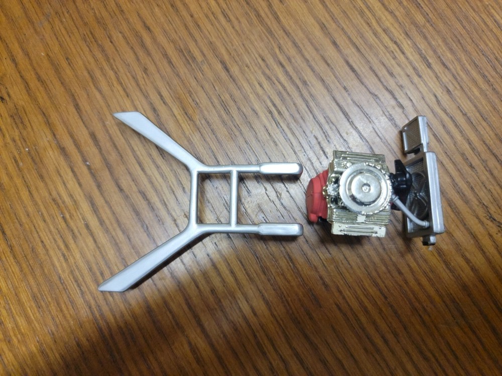 1/24 CHEVY ORANGE RED RACING ENGINE RADIATOR EXHAUST D