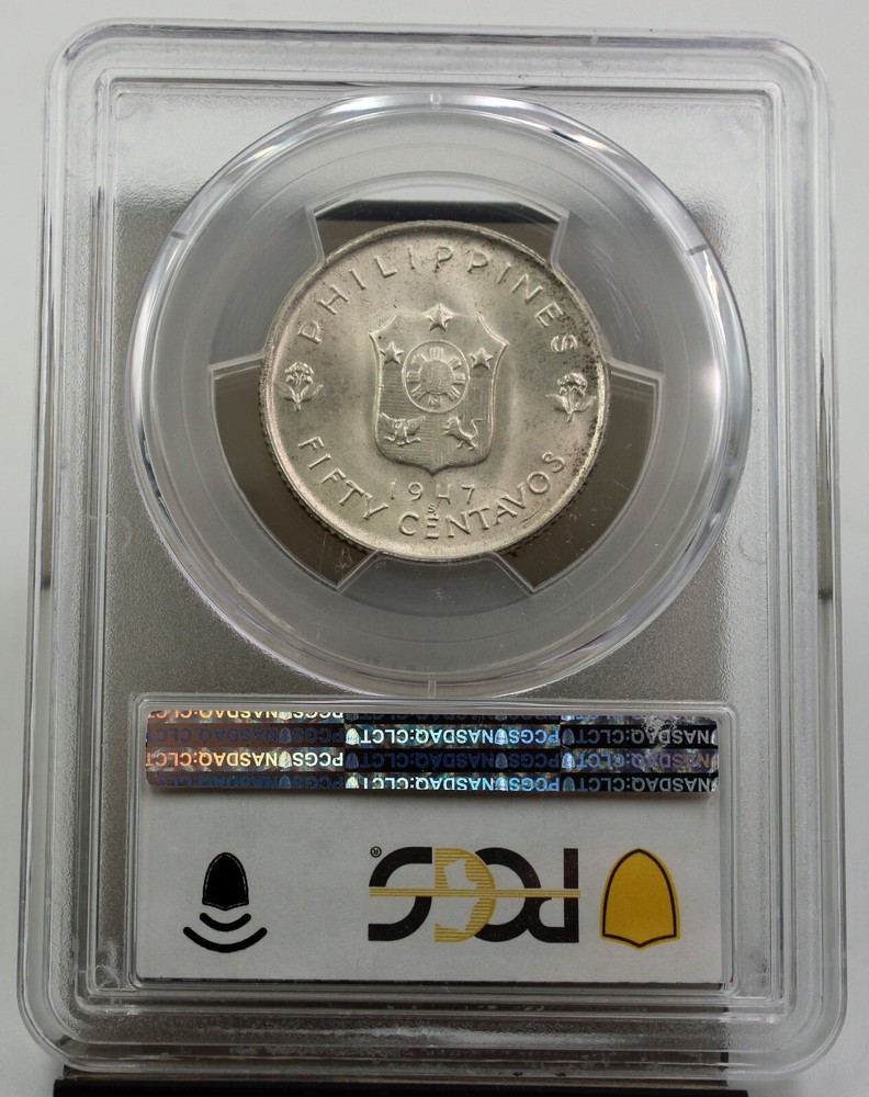 1947-S Philippines MacArthur 50 Centavos PCGS MS66
