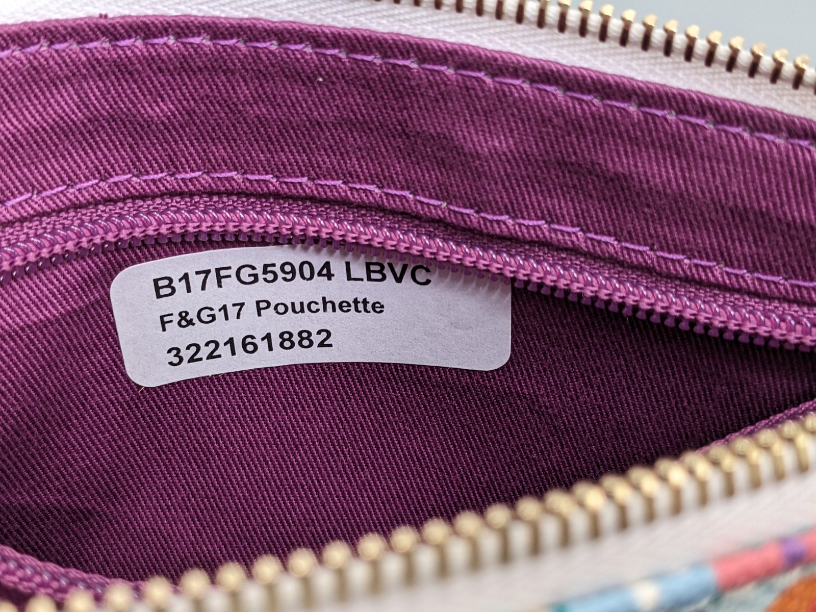 Disney Parks Dooney & Bourke Pouchette Crossbody Bag Epcot Flower Garden Lt Blue