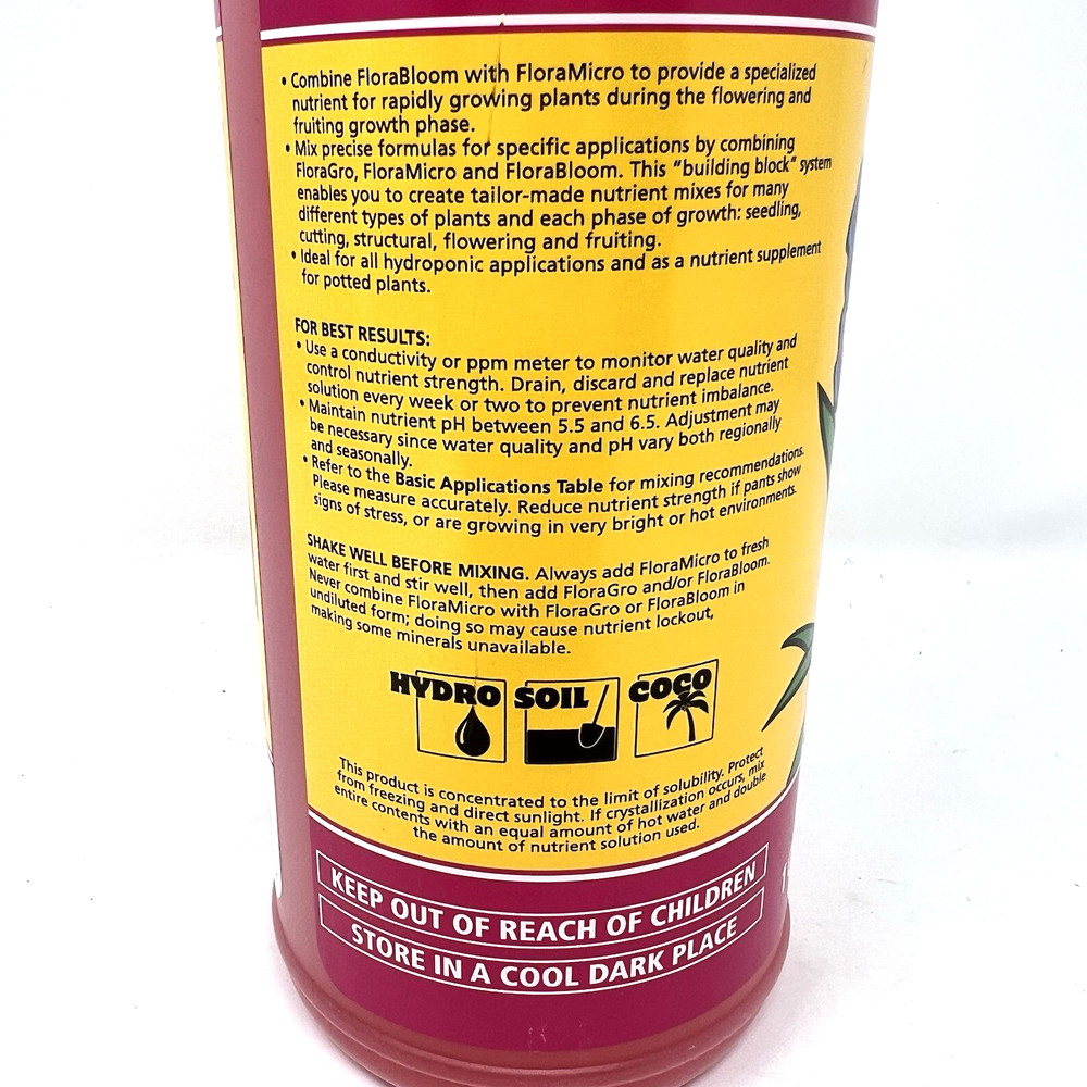 General Hydroponics FloraBloom 0-5-4 / 1 Quart