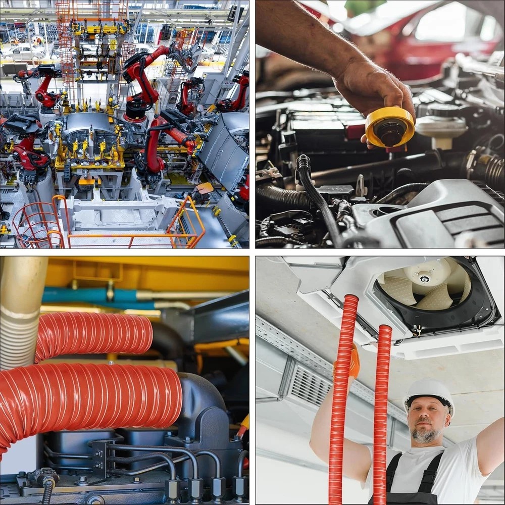 2 in Intake Hose Automotive Air Duct Hose Length 3 Meter (10 Feet) Double-Layer