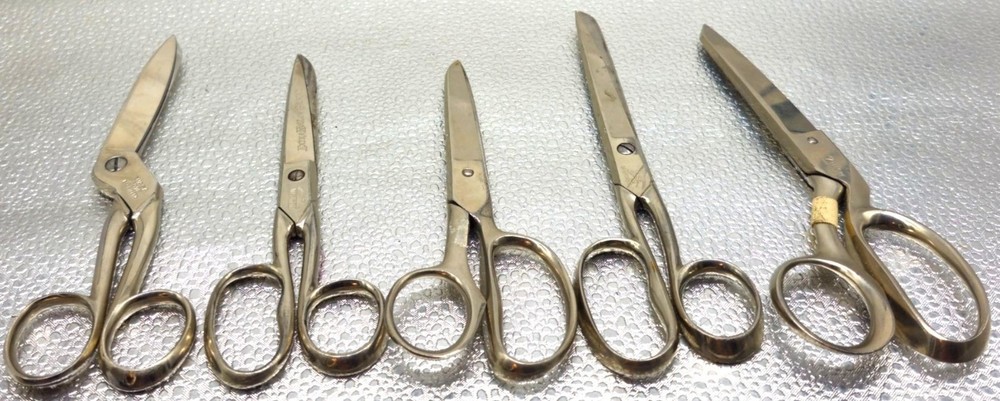 Vintage Shears Scissors Solingen Tailor Shears Wasa & Graef & Schmidt 5 Pieces