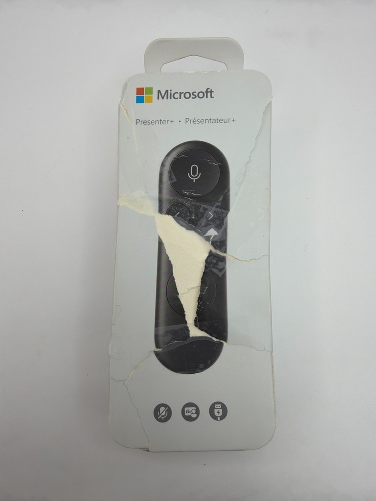Microsoft Presenter + Black - Wireless Connectivity - Rechargeable Battery