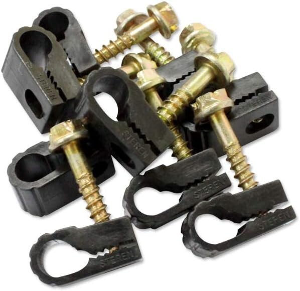 200 Pack Durable Coaxial Cable Clips with Grip Technology for Clean Organization