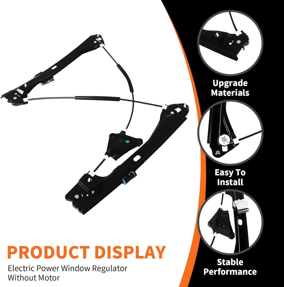 2011-18 Jetta Front Left Driver Side Window Regulator–Compatible Replacement