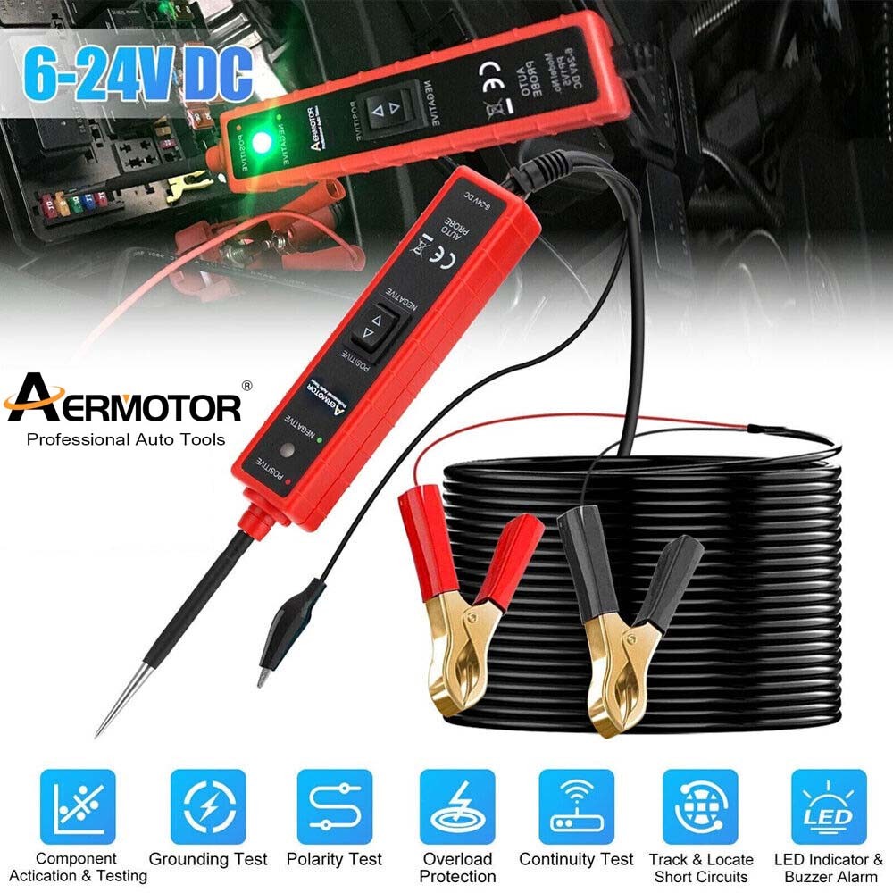 AERMOTOR Digital Automotive Power Probe Circuit Electrical Tester Device System