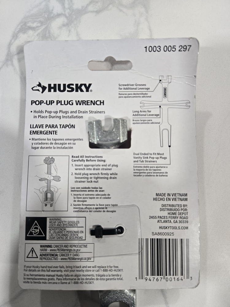 Husky Pop-Up Plug Wrench