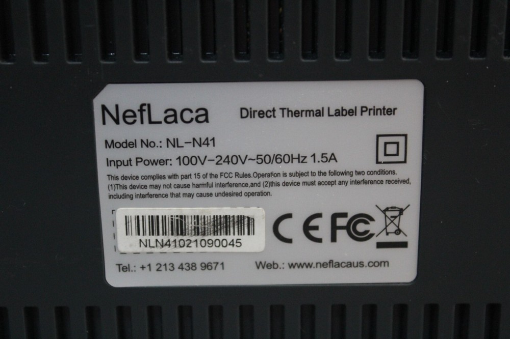 NefLaca Thermal Mail Label Printer NL-N41 *UNTESTED AS IS*
