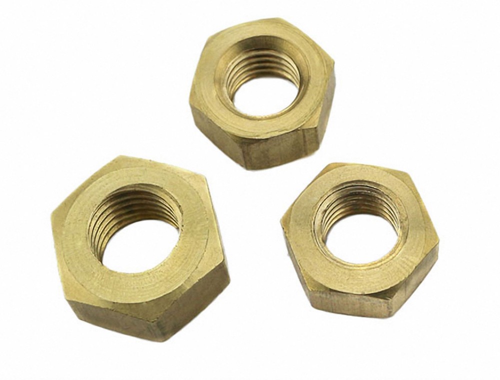 Select Size M6 M8 M10 M12 - M24 Solid Brass Thin Hex Nuts Right Hand Fine Thread
