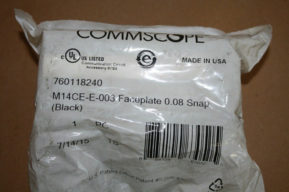 COMMSCOPE M14CE-E-003 FACEPLATE 760118240