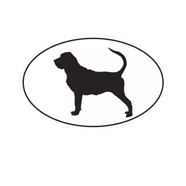 Bloodhound Euro Oval Sticker