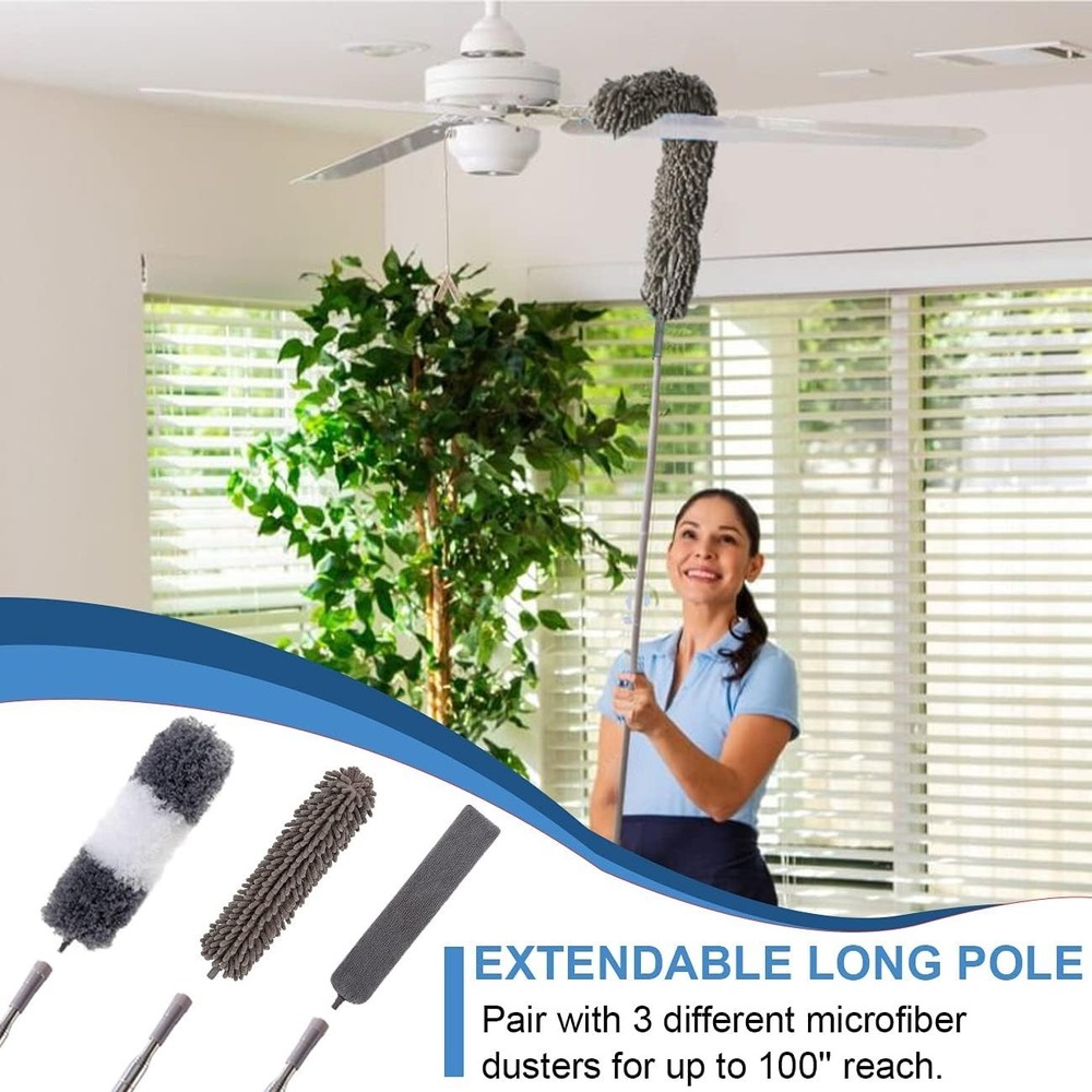 Comprehensive 6-Piece Cleaning Kit: Extendable Microfiber Dusters for Home & Car