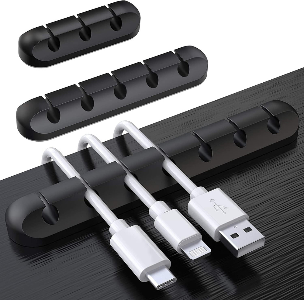 Cable Holder Clips, 3-Pack Cable Management Cord Organizer Clips Silicone Self A