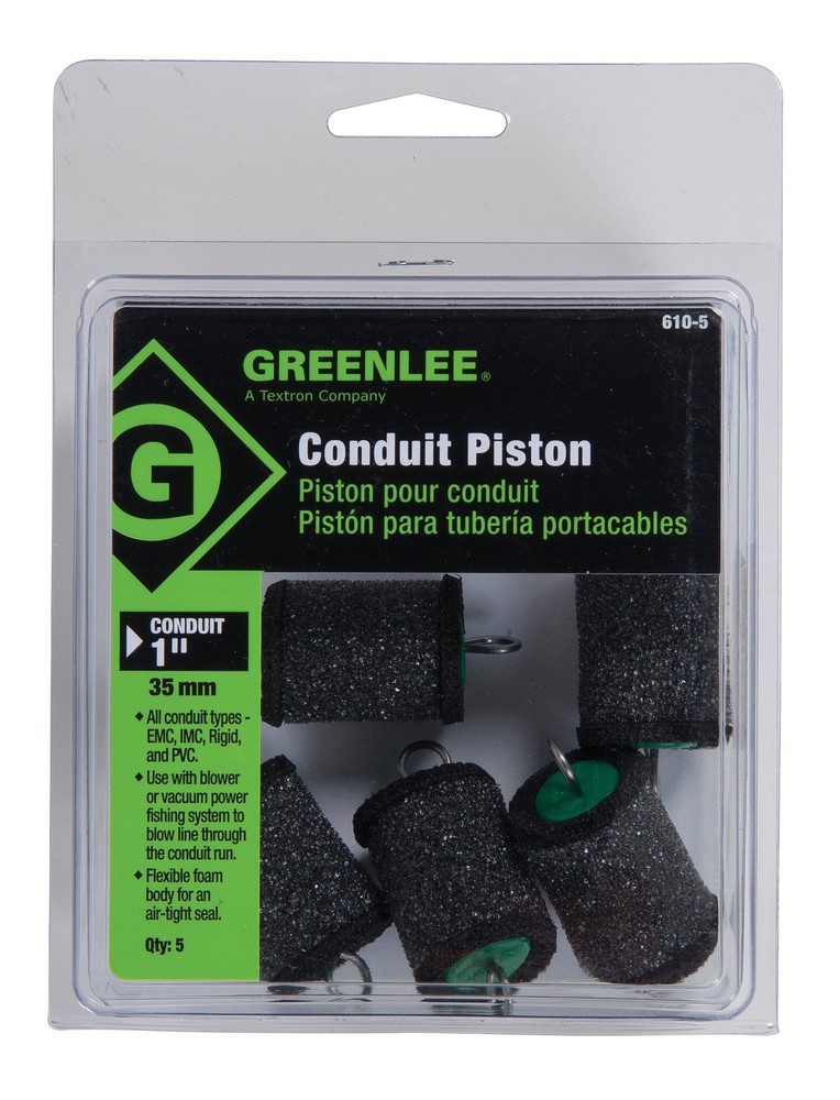 Greenlee Piston, Foam, 1 In, Pk5