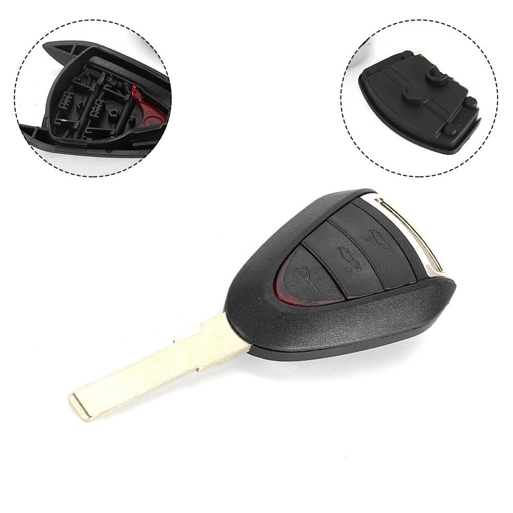 Remote Key Replacement 3 Button Key Case For Porsche 911 997 987-Cayman