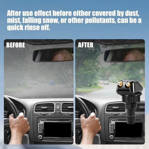 2 Pack Front Windshield 2 Pcs front windshield nozzles+11 Pcs accessories