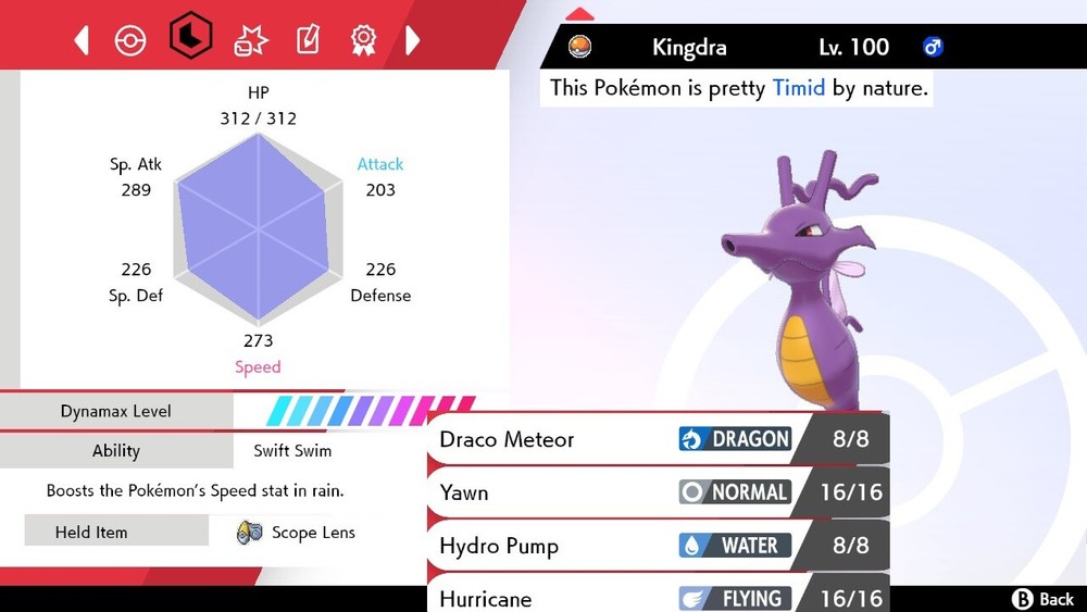 Pokemon Sword and Shield 6iv Shiny Kingdra - FAST DELIVERY!