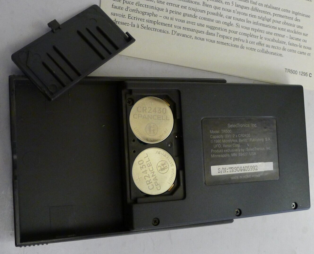 Berlitz Interpreter TR500 by Selectronics dated 1990 +Manuals & Box - TESTED