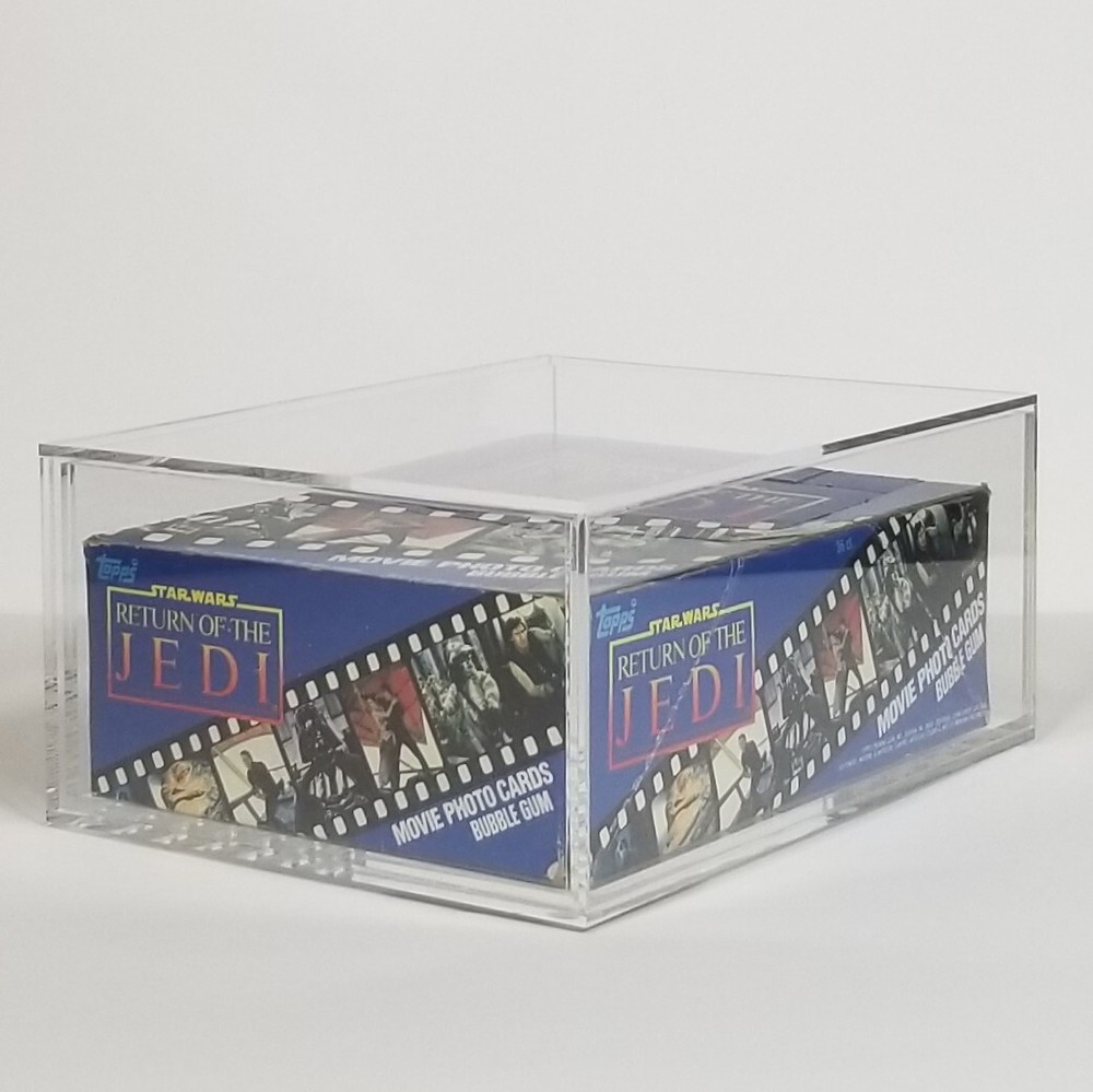 WAX PACK BOX CASE PROTECTOR STORAGE DISPLAY HOLDER CLEAR ACRYLIC PLASTIC CARDS +