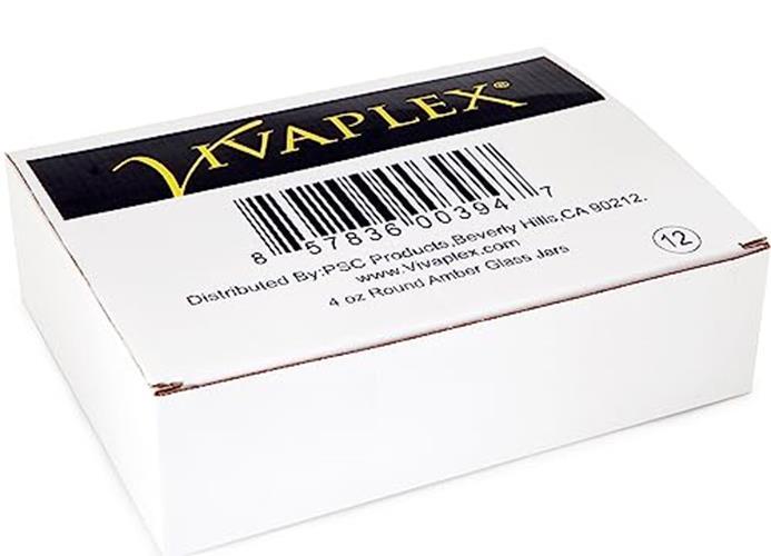 12 Pack 4Oz Amber Round Glass Jars With Inner Liners Black Lids Empty Glass