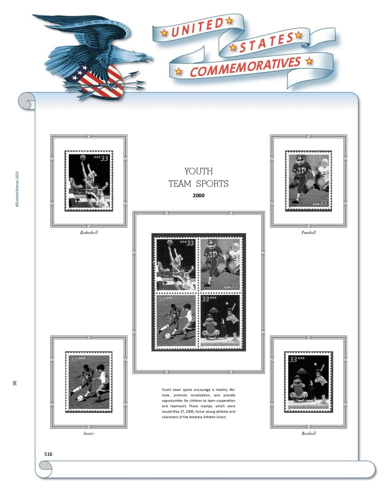 2000 U.S. Commemorative Singles COMPLETE Supplement (White Ace Alternative)