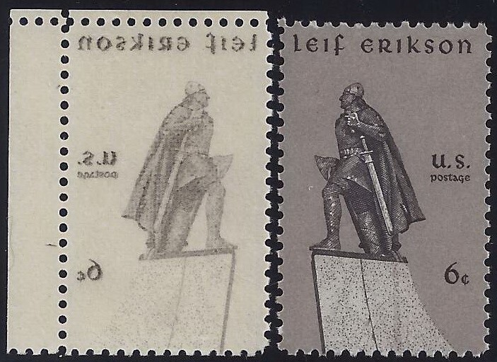 1359 - Reverse Offset Image Error / EFO "Leif Erikson" Mint NH