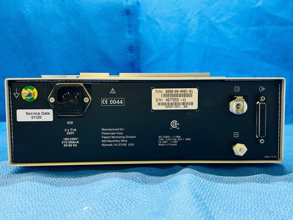 Datascope 0998-00-0481-01, Gas Module SE