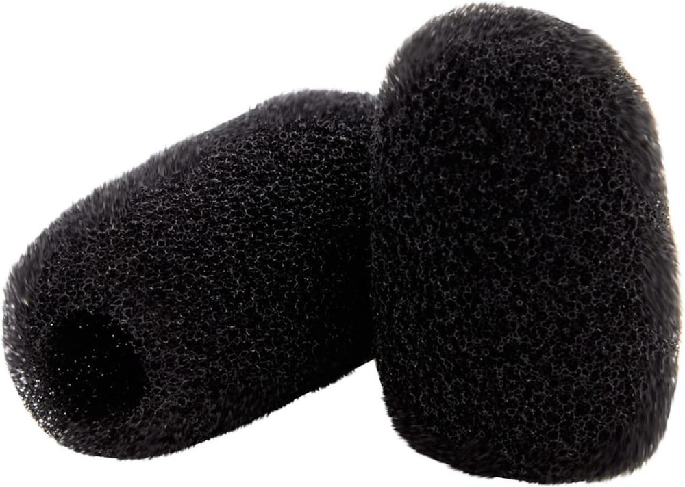24 Pack Mini Foam Windscreen for Headset Microphone Black