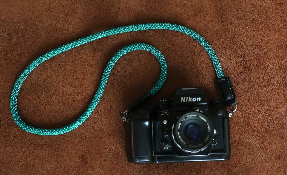 Climbing Rope Camera Strap – Green Pattern