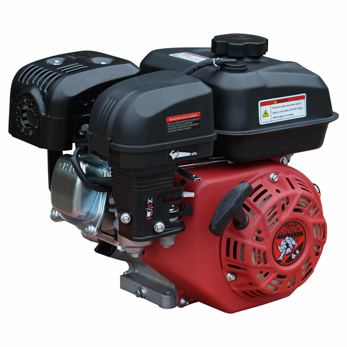 New 6.5HP 6:1 Gear Reduction Gas Engine Cement Mixer Side Shaft Pull Small Motor