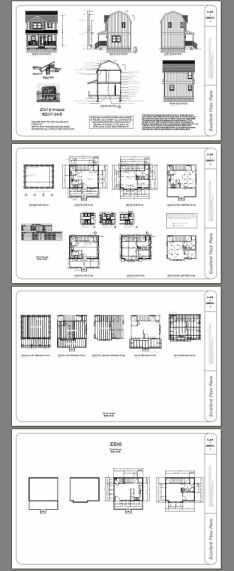 20x16 Tiny House -- PDF Floor Plan -- 537 sq ft -- Model 5