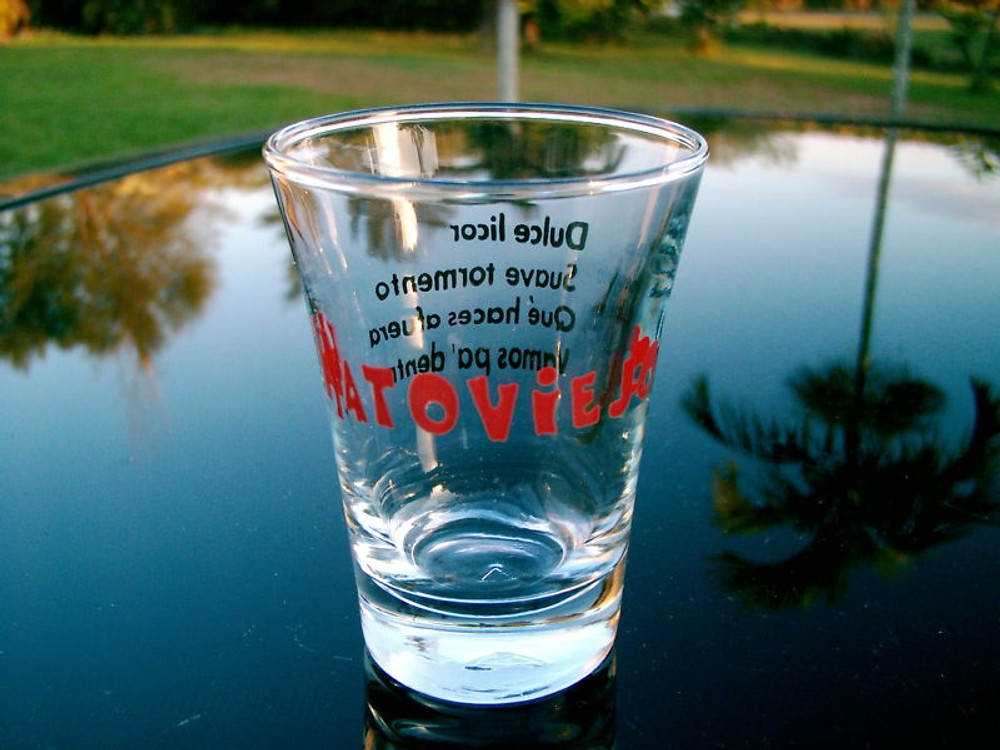 HATOVIEJO SHOT GLASS REPLACEMENT RED LOGO