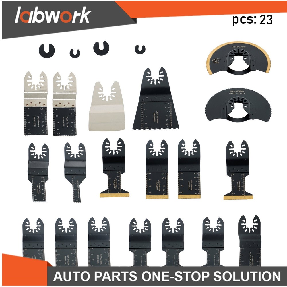 Labwork 23 Pcs Titanium & Carbide Multitool Blades Oscillating Tool Saw Blades