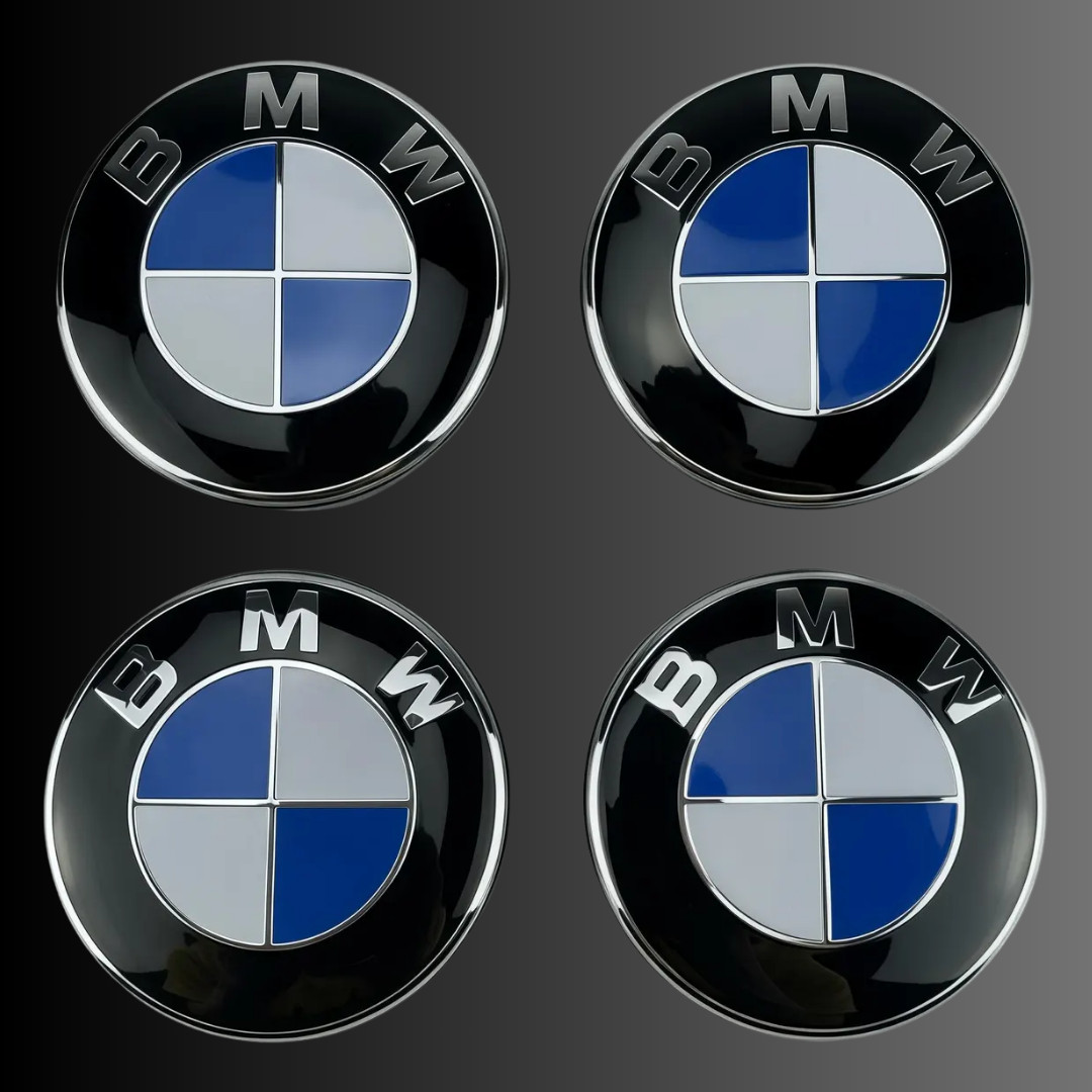 New Set (4) Wheel Center Emblem Caps for BMW Sport 68mm