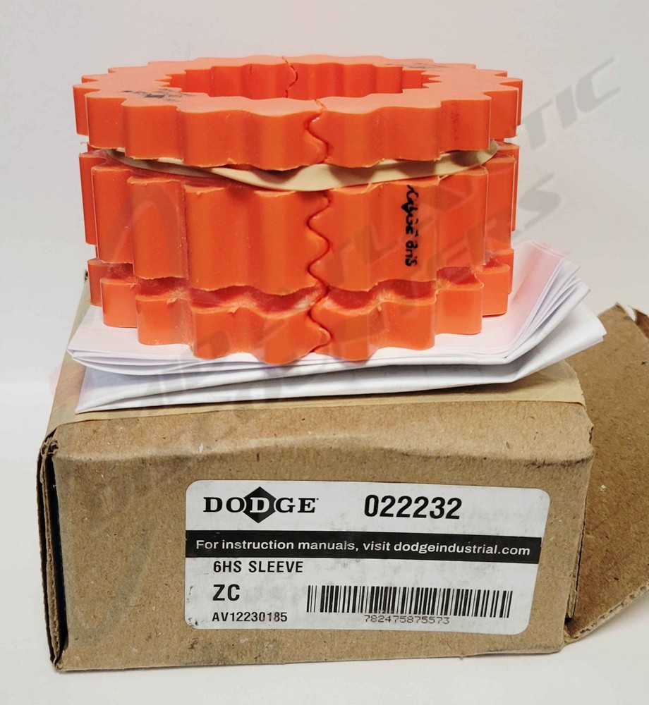 Baldor Dodge 022232 Elastomeric Coupling D-Flex, Size 6, Rating 6000 Rpm