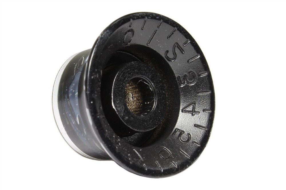 Bell Hat Knobs Black Gold Reflector for Gibson USA 4pk