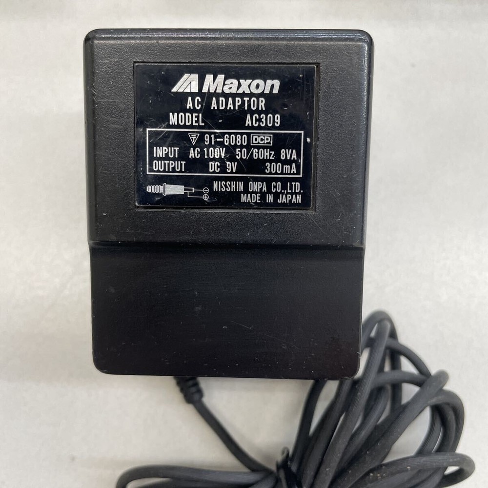 MAXON vintage analog multi-effector PUE5 AC adapter AC309 Working
