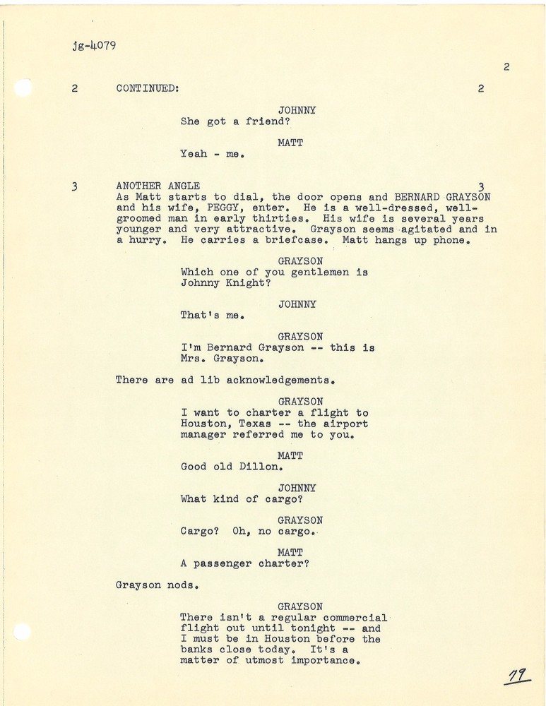 *DOUBLE INDEMNITY - DANGER IS MY BUSINESS (1957) Revised Final Draft Script