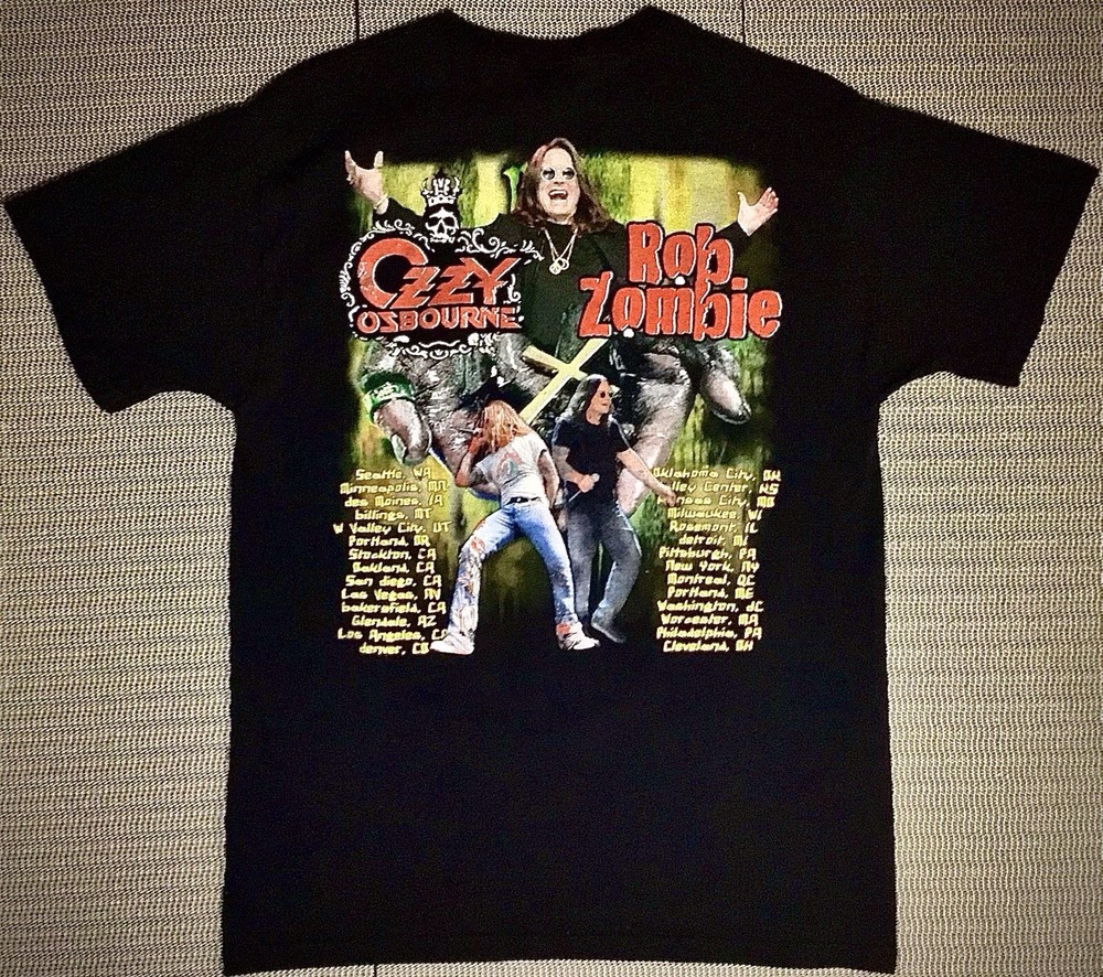 ozzy OSBOURNE-official-{UNWORN w/tag}-OZZFEST tour shirt-Large-DOUBLE sided-RARE