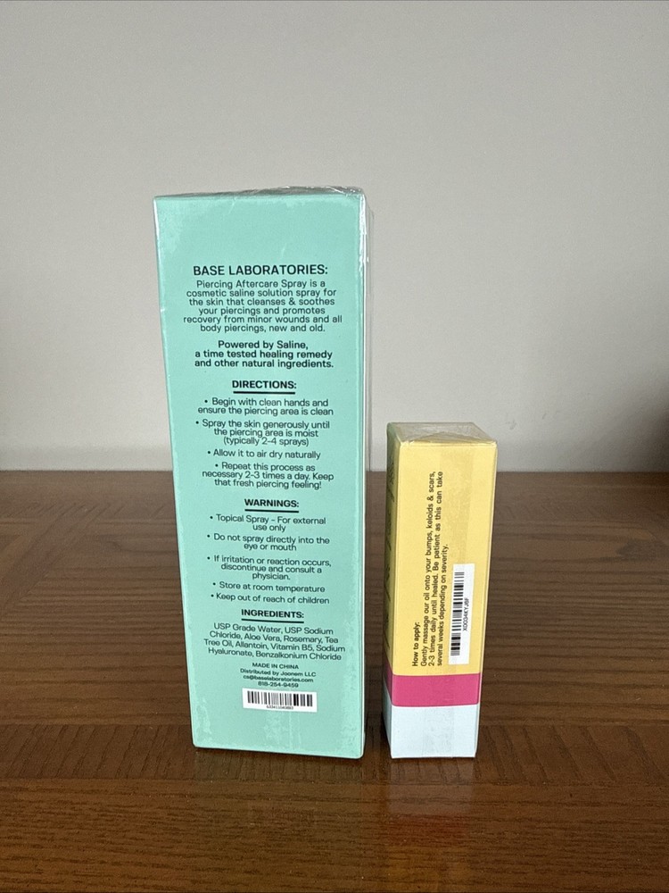 Base Laboratories Piercing After Care Spray Piercing Bump Solution Set - 2