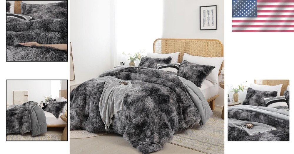 Luxury Fluffy Bedding Set - Soft Shaggy Queen