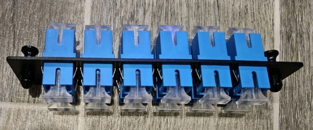 Loaded LGX Adapter Panel with 12x Simplex SC/UPC Singlemode - Black