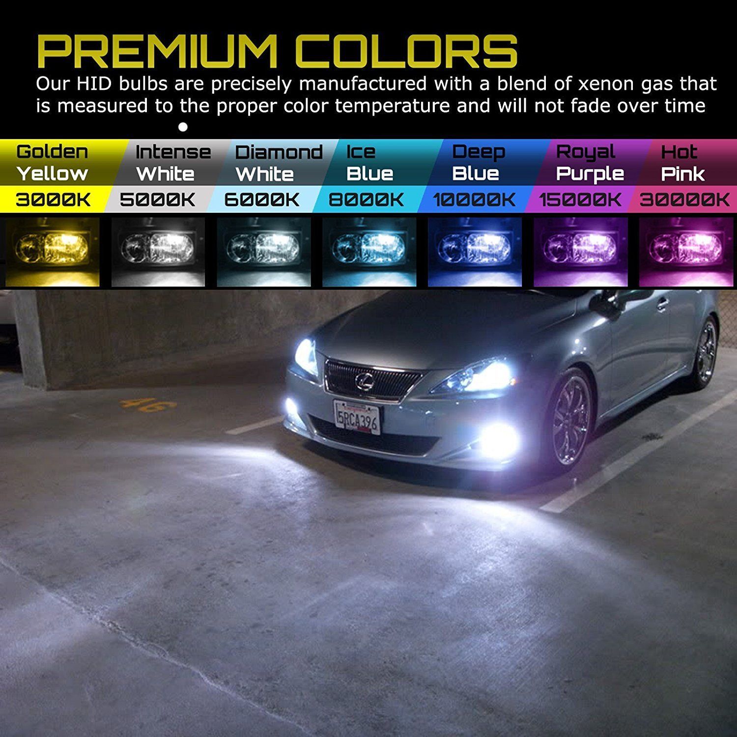 AC 55W HID Kit H4 H7 H11 H13 9003 9005 9006 9007 880 6000K Hi-Lo Bi-Xenon